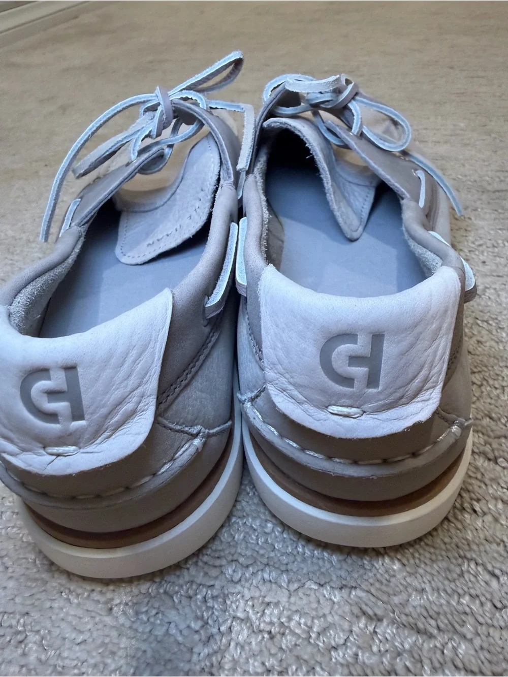NWOT Cole Haan Men's Grandpro Windward Boat Shoe in Grey Size 12